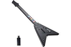 DOYO PC Wireless Guitar Hero Controller with Dongle for PS3, PS4/PlayStation 4, Compatible with Guitar Hero & Rock Band, Plug-and-Play