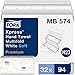 Tork Premium Soft Xpress Multifold Hand Towel H23, 4-Panel Hand Towel MB574, High Performance, Tear-Resistant, Absorbent 2-Ply, White - 32 x 94 Sheets