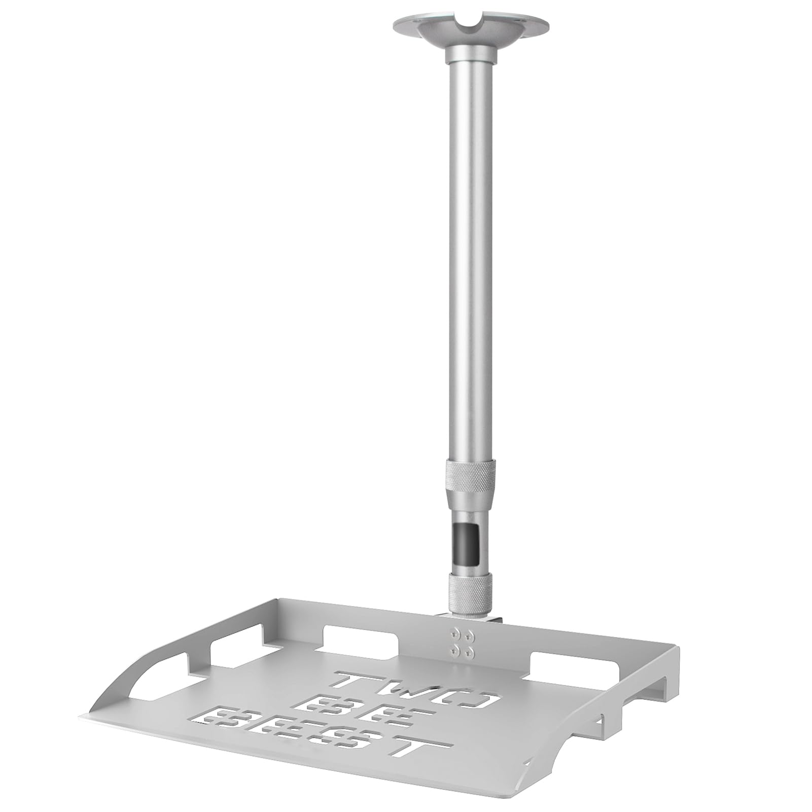 Photo 1 of 2-Be-Best Projector Ceiling Mount with Tray, 14.4-23.6IN / 37-60CM Height Adjustable Projector Tray Mount 360° Rotation Ceiling Projectors Mount Universal Projectors Shelf Upgraded Silver