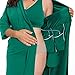 Recovery Robe for Breast Cancer/Surgery Recovery (Medium, Emerald Green)