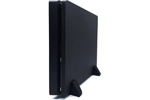 XM&QY Vertical Stand for PS4 Slim PlayStation 4 Slim Silicone Feet Stand Steady Base Mouse Non-Slip Enough Space for Cooling, Black