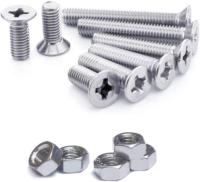 M5×20mm Nuts and Bolts 304 Stainless Steel Cross Countersunk Machine