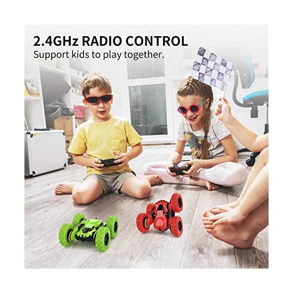 SGILE RC Stunt Car Toys, Direct Charge Remote Control Car with 2 Sided 360 Rotation Gifts for Boys Girls Kids Age 6…