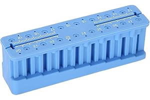 Endodontic Endo Block Measuring Tools, Blue Measuring Autoclavable Endodontic Bloc Block Holder Drills Burs Cleaning Case Aut