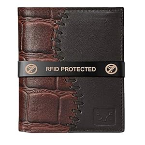 AL FASCINO Stylish RFID Protected Genuine Leather Wallet for Men