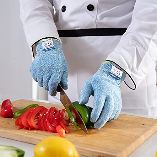 Dowellife Pairs Cut Resistant Gloves Food Grade Level Protection,  Safety Kitchen Cuts Gloves for Mandolin