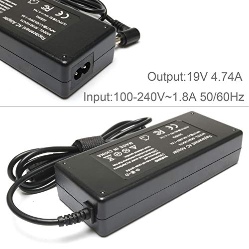 90W AC Adapter Charger for Toshiba Satellite L305 L305D L455 L505 L505D L635 L645 L655 L655D L745 L755 L775 L855 L875 A105 A135 C655 C675 C850 C855 Satellite Radius 11 14 15 Laptop Power Cord - Thumbnail 5