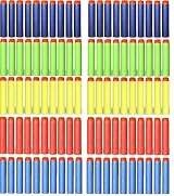 Mu&Nin Refill Darts for Nerf Gun 100PCS 5 Colors Foam Bullets Storage Bag Elite view 1