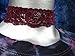 Twilight's Fancy Floral Elastic Stretch Lace Choker Necklace (Dark Red Burgundy, Large)