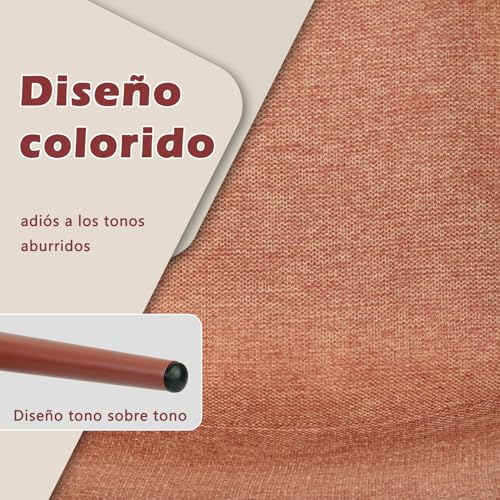 MEUBLE Cosy Set of 4 Scandinavian Dining Chairs Fabric Upholstered Kitchen Chair with Metal Legs, Load 120 kg Each, Red
