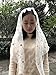 Leimandy Orthodox Veil Head Covering with Embroidered flowers Catholic Chapel Mantilla veil V50 (Ivory veil)
