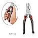 Lineman's Pliers, Big Combination Pliers with Wire Stripper/Crimper/Cutter Function, Heavy Duty Side Cutting High-Leverage Plier, 7.6 inch NEWACALOX