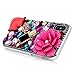 iPhone XR Bling Glitter Case, Awsaccy(TM) Unique 3D Handmade Crystal Sparkly Diamond Rhinestone Pink Pearl Floral Lipstick Fashion Design Shiny Case for iPhone XR Girls Women