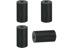uxcell 4Pcs Thick Rubber Spacer, 1 Inch OD x 5/16 Inch ID x 1-3/4 Inch Thickness Round Rubber Bushings Anti Vibration Flat Sp