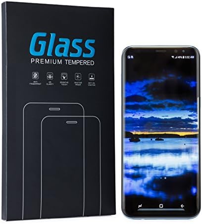 Galaxy S8 Screen Protector with Invisible Full Screen Adhesive Tempered Glass. Anti - Scratch and Anti- Fingerprint 3D Curved Tempered Glass with HD Clarity Sensitive Touch- Air Bubbles Free!