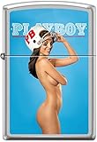 Zippo Playboy October 2012 Cover Satin Chrome Windproof Lighter NEW RARE