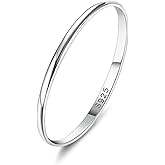 MILACOLATO 925 Sterling Silver Ring for Women Men High Polished Plain Stackable Thumb Rings Tarnish Resistant Wedding Band Ring Comfort Fit Size 4 to 12, 1mm 2mm 3mm 4mm 5mm 6mm