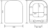 Euroshowers 87370 V20 Rounded Square Toilet Seat Soft Close White Top Bottom Fix view 2