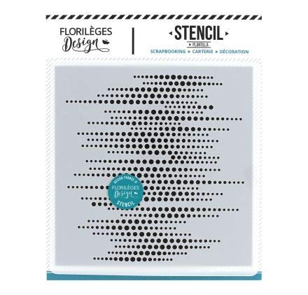 Florilèges Design Stencil, Plastic, Translucent, 12 x 12 cm