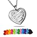 Aromatherapy Essential Oil Diffuser Necklace Heart Pendant Stainless Steel Locket Pendant with 24 Inch Chain