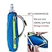 Geila Handheld Water Bottle for Running, 17 oz Grip Handheld Bottle with Hand Strap Hydration Pack, Sport Soft Flask (Blue)