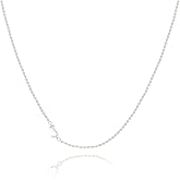 Silver Initial Necklaces for Women, Dainty Sterling Silver Necklace Small Sideways Letter Necklace Cute Personalized Monogram Name Necklace Simple Silver Choker Necklaces for Women Trendy Jewelry