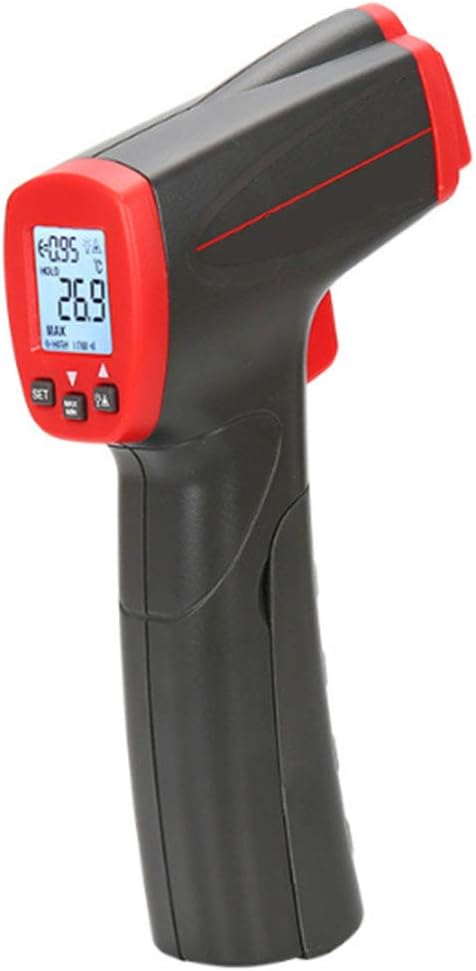 Infrared Thermometer Gun,Non-Contact Handheld Digital Display Industrial Thermometer Measuring Range -32-400 ℃ 9V Battery Powered