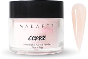 MakarttPro Acrylic Powder - 56g/2oz Nail Cover for Extension, Perfect for Professional Private Nail Technicians - Color: Vanilla Cream
