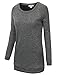 J.TOMSON Women's Long Sleeve Raglan Crewneck Tunic Sweatshirt & Hoodie