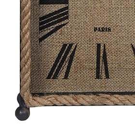 Benjara Arch Shape Metal Table Clock with Rope Edges and Handle, Gray and Brown 51fYlPTdZfL