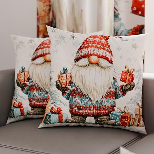 PETTI Italian Artisans - Pair of 60x60 cm Microfiber Cushion Covers, Christmas Pillow Cases, Christmas Decor Cushions for Bedroom, Sofa, Living Room, Set of 2 Cushion Covers, Xmas Pillow Case 19