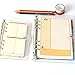 Ozzptuu Transparent PVC 6-Hole Ring Binder Cover Fresh Hand Books Snap Button Closure Round Ring Binders No Loose-Leaf Inner Core (A5)
