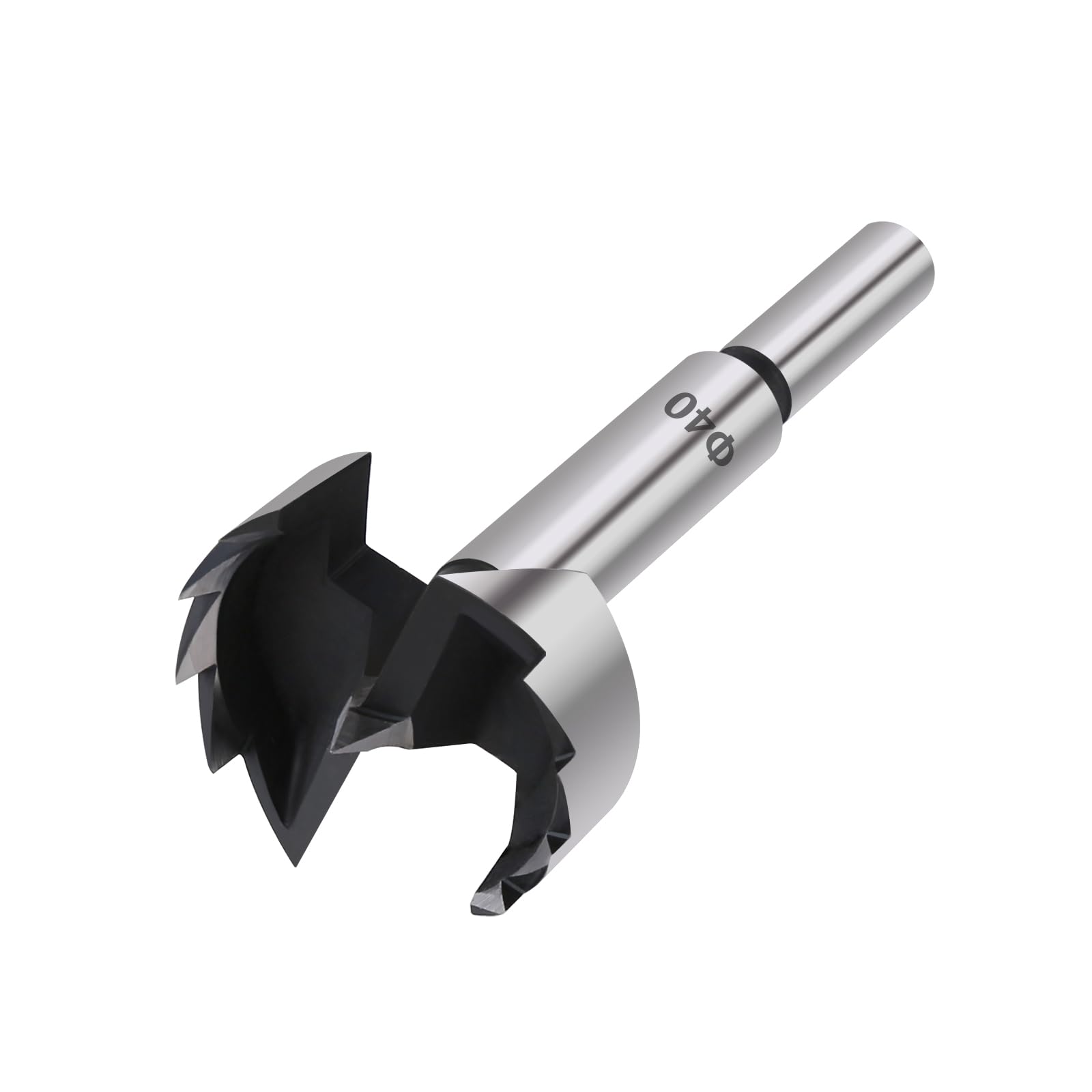 Vearter 40mm Forstner Drill Bit, High Carbon Steel Multi-Tooth Woodworking Tools Forstner Bits with Round Shank, Hinge Drill Bit for Solid Wood, MDF, Plastic, Particleboard, Plywood — image 1