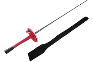 AMERICAN FENCING GEAR Foil Sword with French Grip - Electric Weapon for Fencing Sport - with Weapon Bag & Body Wire Electric Socket - Guard, Guard Pad - Standard Adult Size 5 Olympic Blade