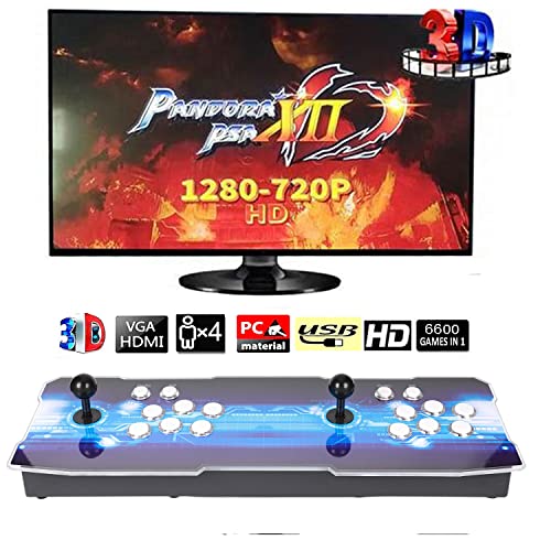 Uiexer 6600 Games in Pandora's Box, 3D Arcade Game Console, Retro Game  Machine for PC /Projector /TV, 2-4 Pl