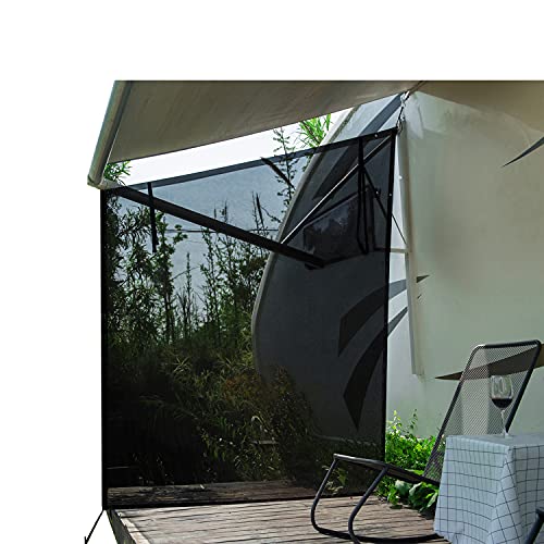 Dulepax RV Awning Side Shade 9'X7' RV Awning Sun Shade use Black Knife