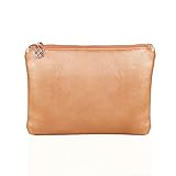 DE'LANCI Cosmetic Bag Fashion Waterproof Rose Golden Leather Makeup Storage Bag Travel Kit Accessory Organizer Pouch Makeup Bag