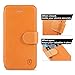 iPhone SE Case iPhone 5S Case, SHIELDON Genuine Leather Wallet Case Ultra-Slim Flip Case Cover with Kickstand & Credit Card Compartments [Magnetic Clasp] for iPhone 5/5S/SE (Brown)