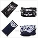 VANCROWN Headband Neck Gaiter Head Wrap Headwear Face Mask Magic Scarf Bandana for Men and Women (9PC.Skeletons Series)