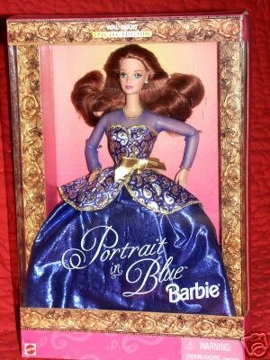 portrait in blue barbie