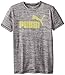 PUMA Big Boys' No.1 Logo Tee, Coal Heather Grey, 8 (Small)