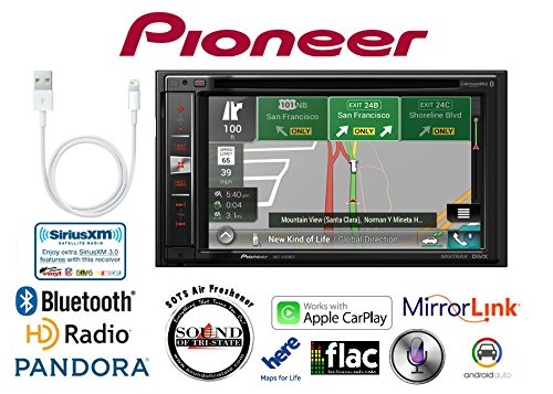 UPC 638827812997, Pioneer AVIC-5100NEX In Dash Double Din 6.2&quot; DVD CD Navigation Receiver and a Lightening to USB Adapter with a FREE SOTS Air Freshener