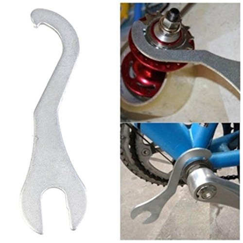 Alonea Bicycle Bike Lock Ring Remover Bottom Bracket Pedal Spanner Wrench Repair Tool (Silver) - Thumbnail 3