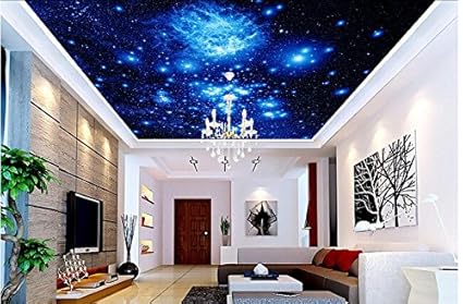 Lwcx 3d Mural Home Decoration Star Ceiling 3d Wallpaper Living