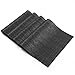 U'Artlines Placemats, Heat-Resistant Placemats Stain Resistant Anti-Skid Washable PVC Table Mats Woven Vinyl Placemats, Set of 6 (Black)
