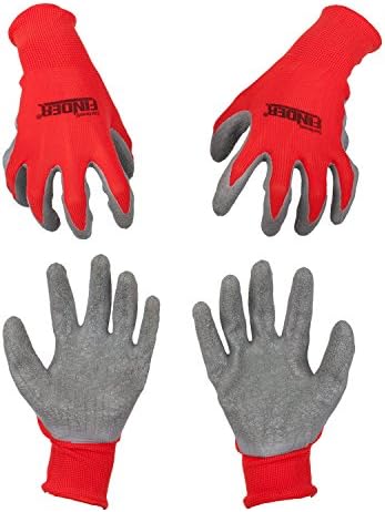 Garden Gloves, Shrink Resistant, Nitrile Coated Unisex Working Gloves for Gardening, Seeding, Clamming - 2 Pack