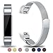 For Fitbit Alta HR and Alta Bands, Maledan Stainless Steel Milanese Loop Metal Replacement Accessories Bracelet Strap with Unique Magnet Lock for Fitbit Alta HR and Alta Silver Small