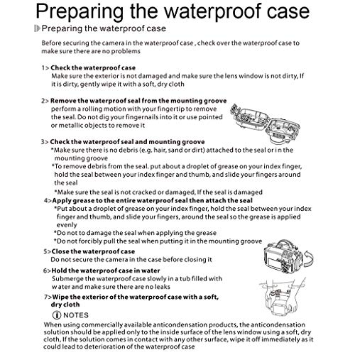 Uplord 40m Underwater Swimming Diving Waterproof Camera Case Diving Protective Housing Shell for Sony A6300,Diving Shell+O Seal+Cleaning Cloth+Hand Strap - Thumbnail 7