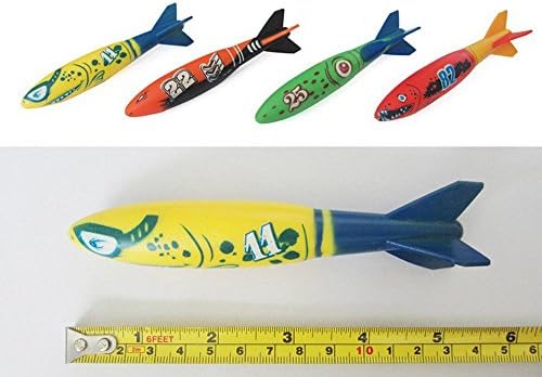 Camybb Dive torpedo, Swimming pool throwing torpedo -4pack