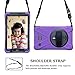 BRAECN for Galaxy Tab E 8.0 Case with 360 Degree Rotation Stand/Hand Strap and Shoulder Strap Case [Shock Proof] Hybrid pc+Silicone Cover for Samsung Tab E 8'' SM- T375/ SM-T377/SM-T378 Case (Purple)
